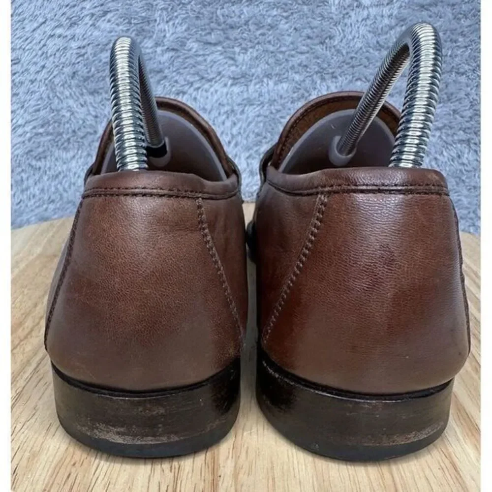 Allen‎ Edmonds Urbino Brown Calfskin Tassel Moccasins Loafers Men's Size 9 D